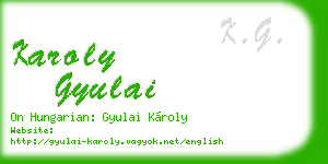 karoly gyulai business card