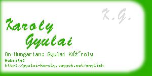 karoly gyulai business card